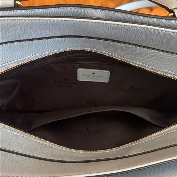 Kate Spade Laurel Way Reese satchel bag in Saffiano leather, light blue - Picture 5 of 7